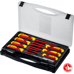 25268 Набор: Отвертки SL 3, 5, 6 / PH 1, 2 / PZ 1, 2, тестер 100-250 В, ЗУБР ''ПРОФЕССИОНАЛ'', в кейсе, 8 предметов