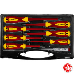 25268 Набор: Отвертки SL 3, 5, 6 / PH 1, 2 / PZ 1, 2, тестер 100-250 В, ЗУБР ''ПРОФЕССИОНАЛ'', в кейсе, 8 предметов