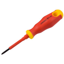 25142-0-06 Отвертка STAYER PROFI ELECTRO диэлектрическая до 1000В, двухкомп рукоятка, PH0х60 мм