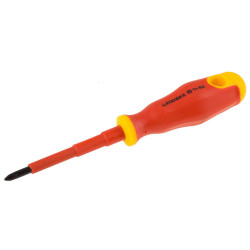 25142-1-08 Отвертка STAYER PROFI ELECTRO диэлектрическая до 1000В, двухкомп рукоятка, PH1х80мм
