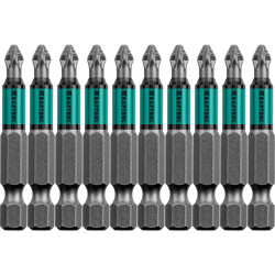 26124-2-50-10 Optimum Line Биты, PZ2, 50 мм, тип хвостовика E 1/4'', 10 шт в блистере, KRAFTOOL