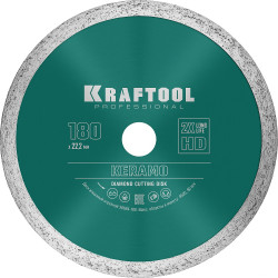 36684-180 KERAMO 180 мм, диск алмазный отрезной сплошной по керамограниту, керамической плитке, KRAFTOOL