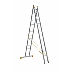 P2 9214 Лестница усиленная двухсекционная 2х14 (409/718 см, 19,6 кг) Алюмет