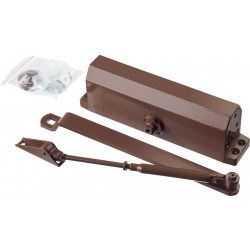 37917-100 Доводчик дверной STAYER, для дверей массой до 100 кг, цвет коричневый