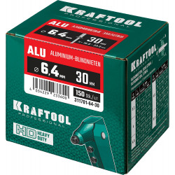 311701-64-30 Алюминиевые заклепки Alu (Al5052), 6.4 х 30 мм, 150 шт, KRAFTOOL