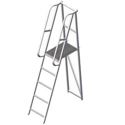 Лестница-платформа фиксированной высоты ЛПФВ-1,15 (0,6х0,6) (Н=1,15м) (Алюм. конструкции)