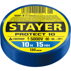 12291-B_z01 STAYER Protect-10 синяя изолента ПВХ, 10м х 15мм