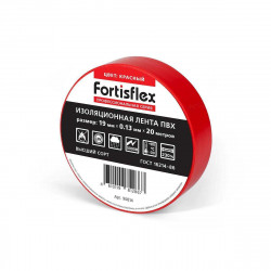 90814 Изолента ПВХ 19х0.13x20 (красн) (Fortisflex)