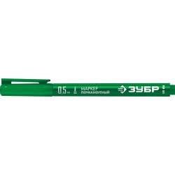 06321-4 ЗУБР МП-50 0,5 мм, зеленый, экстратонкий перманентный маркер, ПРОФЕССИОНАЛ (06321-4)