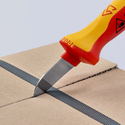 9852 Нож для кабеля прямой, диэлектрический VDE 190 mm KNIPEX