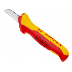 9852 Нож для кабеля прямой, диэлектрический VDE 190 mm KNIPEX