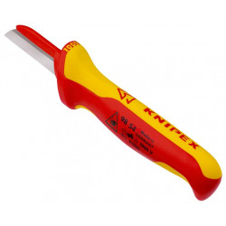 9854 Нож для кабелей прямой, диэлектрический VDE 190 mm KNIPEX