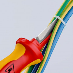 9854 Нож для кабелей прямой, диэлектрический VDE 190 mm KNIPEX