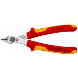 7806125 Electronic Super Knips® VDE бокорезы с 2-комп. диэлектрическими рукоятками, VDE 125 mm KNIPEX