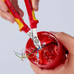 7806125 Electronic Super Knips® VDE бокорезы с 2-комп. диэлектрическими рукоятками, VDE 125 mm KNIPEX