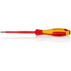 982030 Отвертка шлицевая SL3.0x0.5 VDE 1000V длина стержня 100 мм, L-202 мм KNIPEX