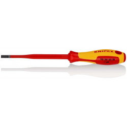 982055SL Отвертка шлицевая SL5.5x1.0 Slim VDE 1000V длина стержня 125 мм, L-232 мм KNIPEX