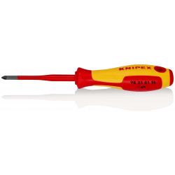 982501SL Отвертка Pozidriv PZ1 Slim VDE 1000V длина стержня 80 мм, L-187 mm KNIPEX