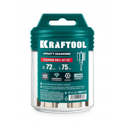 29820-68 Алмазная коронка для подрозетников KRAFTOOL DIAMOND d 68 мм (М16, рабочая глубина 75 мм, лазерная сварка)
