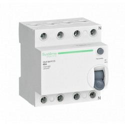 Выключатель дифференциального тока (УЗО) 4п 40А 100мА тип AC City9 Set 400В SE C9R56440