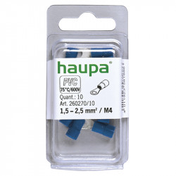 260270/10 Наконечник кольцевой изолированный (НКИ) 1.5-2.5 M4 ПВХ (10шт) (Haupa)